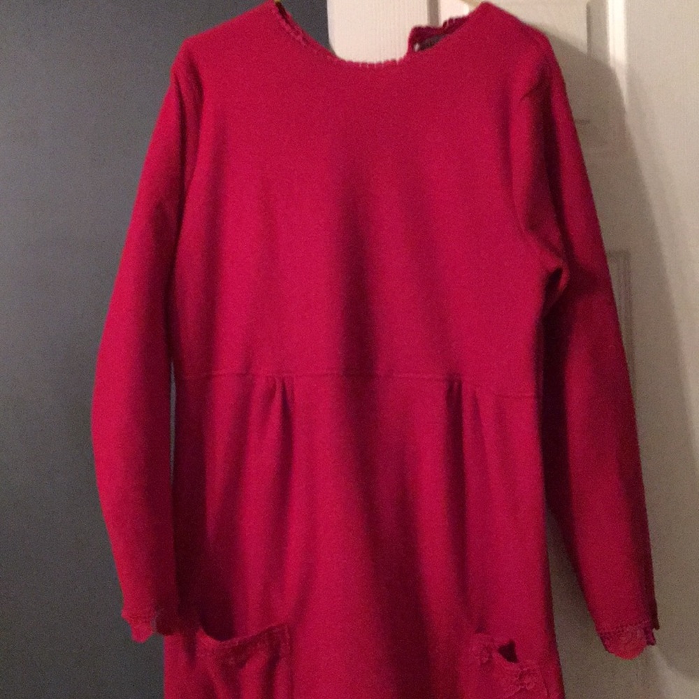 Red Fleece Dress Size small